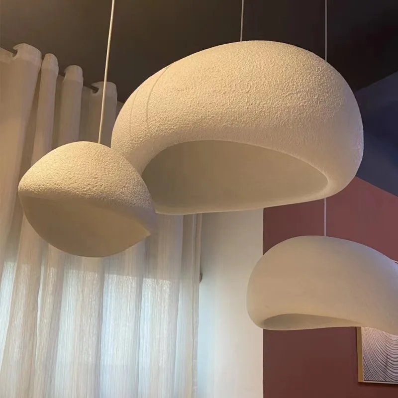 Luces colgantes nórdicas Wabi Sabi E27, candelabro para comedor y dormitorio, lámpara suspendida para Bar, decoración del hogar, accesorio de iluminación colgante para Loft