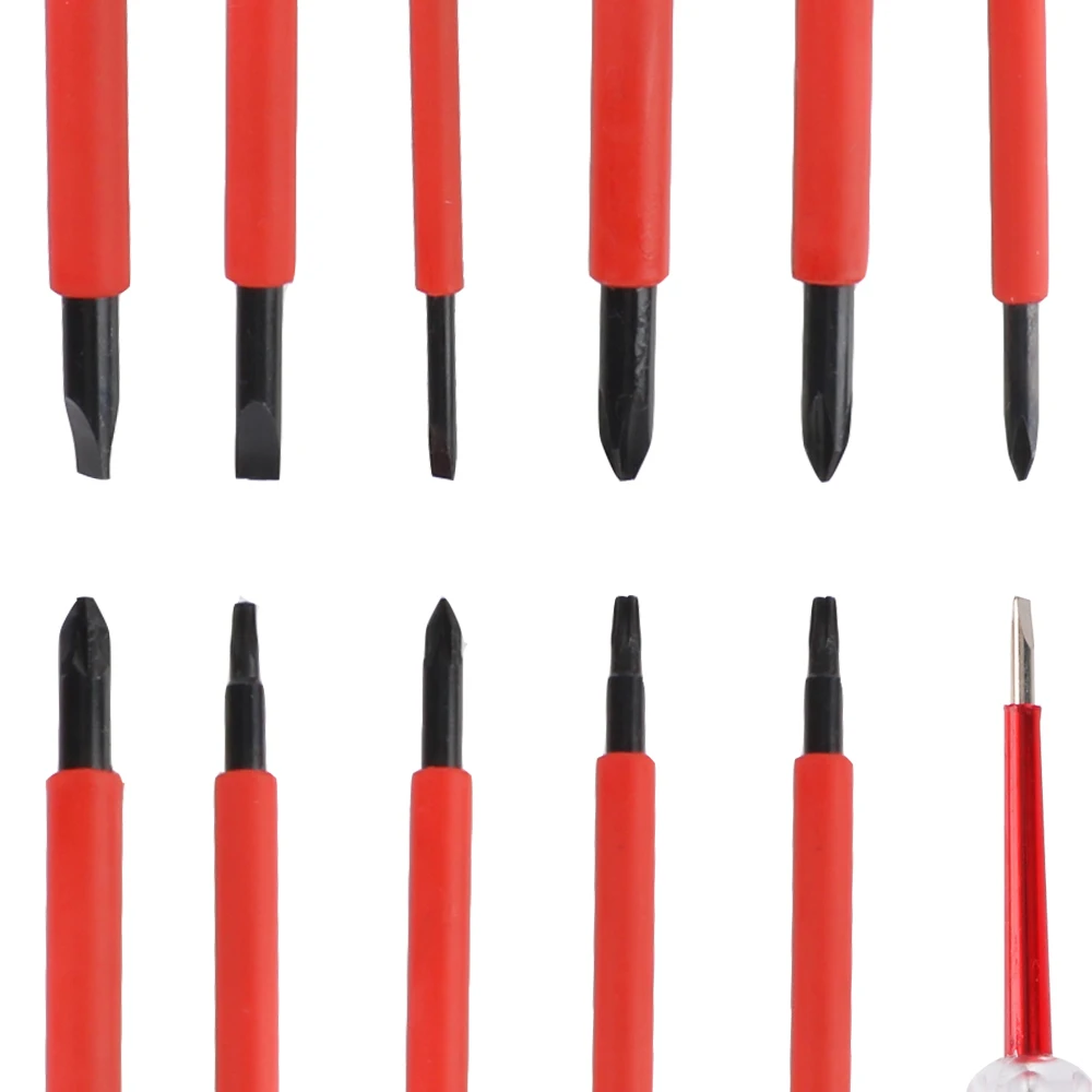 For Electrician Hand Tools Insulated Phillips Slotted Bits Screwdriver Set Multifunctional 13 Pcs 1000V Magnetic Screwdriver