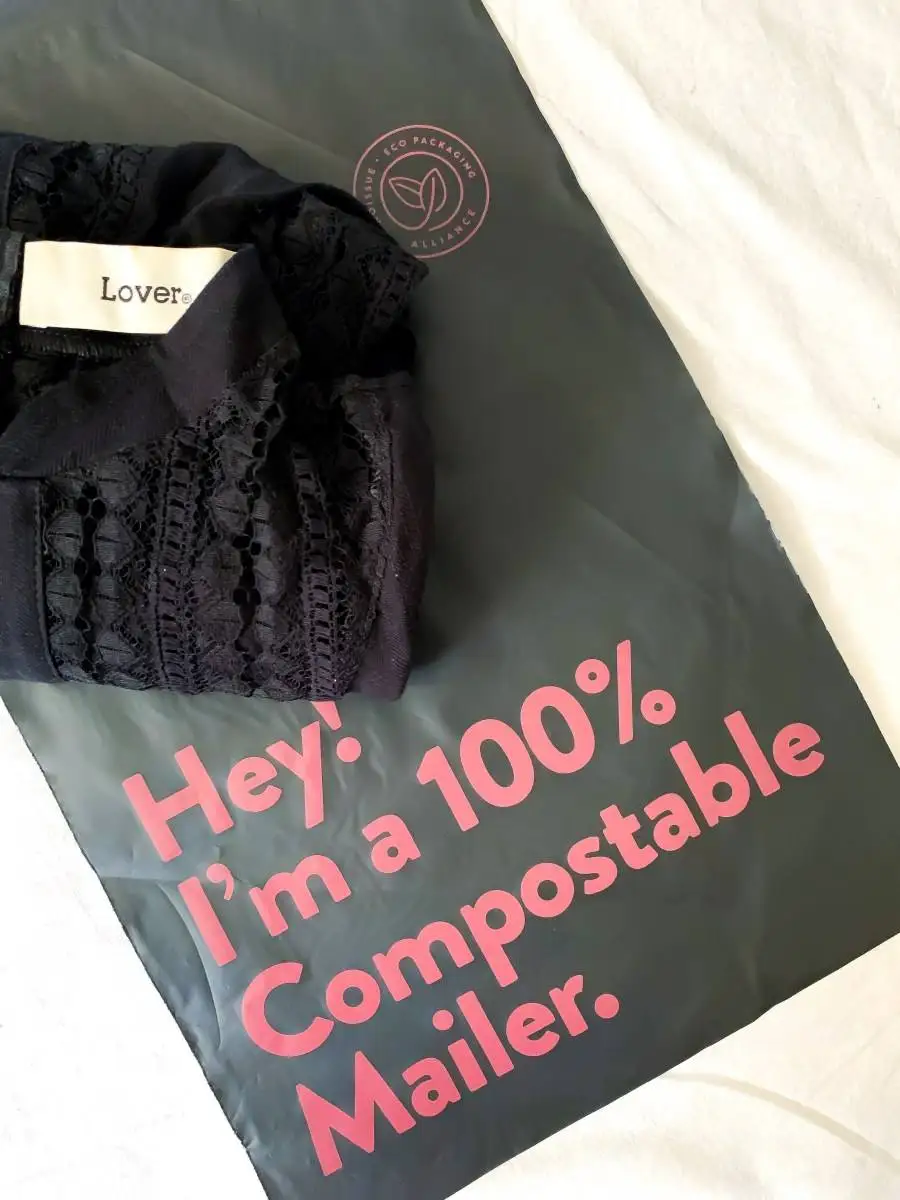Bolsas biodegradables de plástico Biodegradable para correo, embalaje de ropa con logotipo personalizado, ecológico y Compostable, 50 y 100 unidades