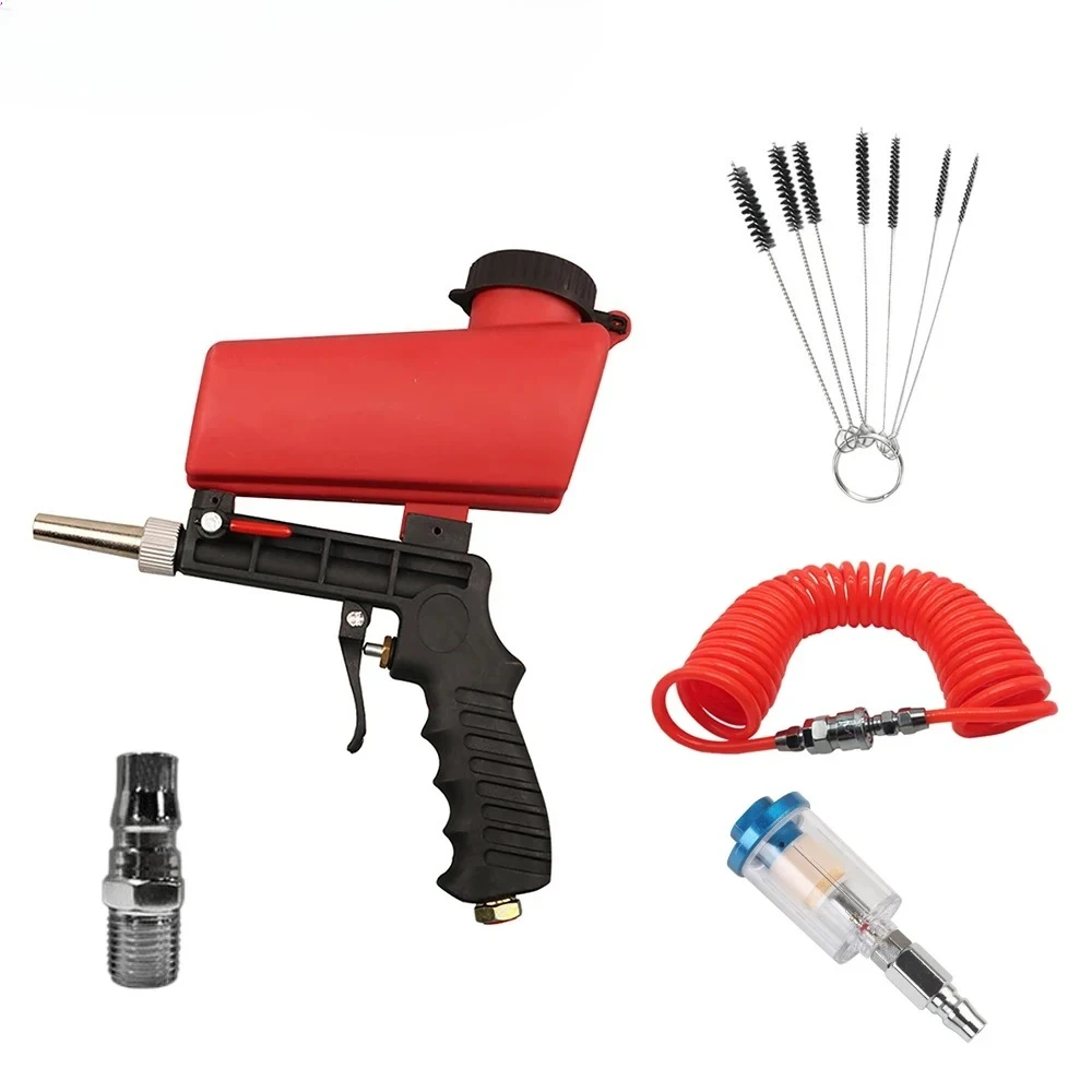 Pneumatic Sandblasting Gun 90psi Sand Blaster Paint Spray Machine Continuous Blasting Handheld Gravity Blasting Gun
