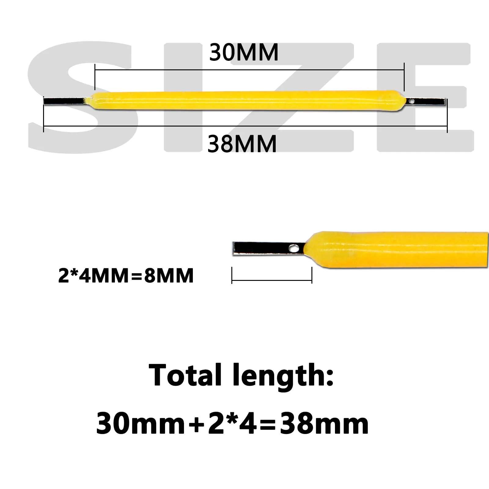 10 Chiếc Edison Bóng Đèn LED Đèn Dây Tóc Phần 38Mm DC3V DC12V LED Đính Hạt 1 Đèn Xông Tinh Phụ Kiện Diode Cho Kỳ Nghỉ chiếu Sáng Tự Làm