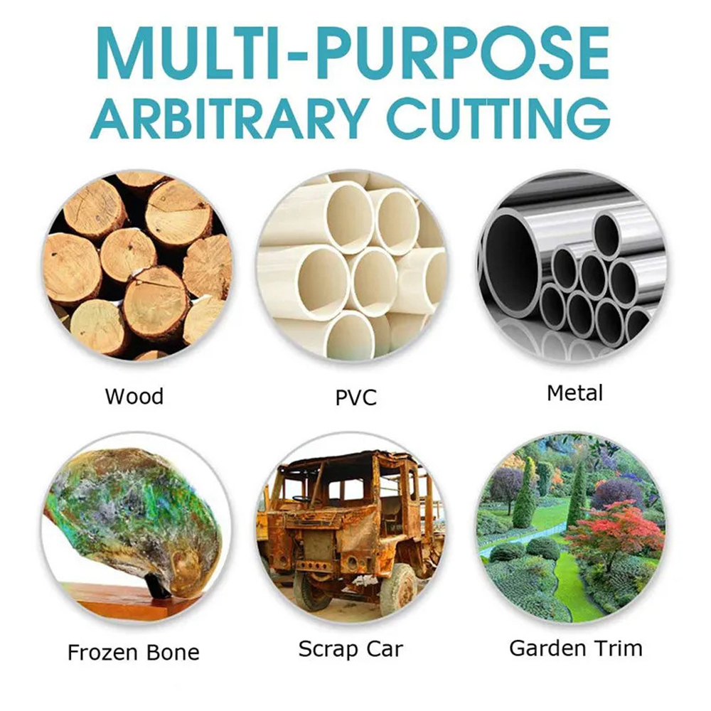 Serra elétrica alternativa sem fio para corte de madeira/metal com 4 lâminas cabem em bateria Makita de 18v (sem bateria)