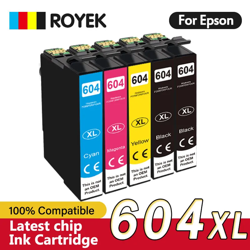 Чернильный картридж T604 с чипом для принтера Epson T 604XL T 604 XL, совместим с XP 2200 2205 3200 3205 4200 WF 2910 2930 2950