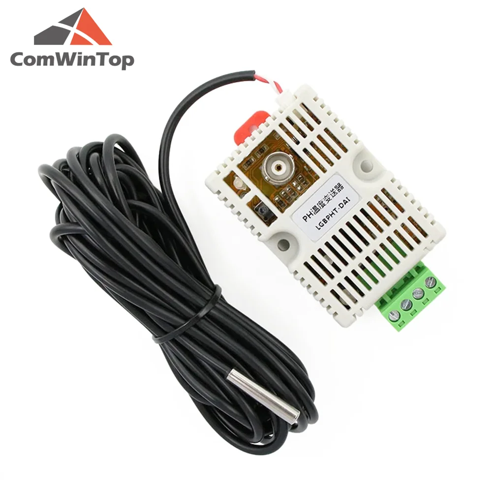 Módulo de Sensor de detección de transmisor de temperatura de PH de agua voltaje 0-5V 0-10V 4-20mA salida RS485 sensor de PH electrodo de PH BNC