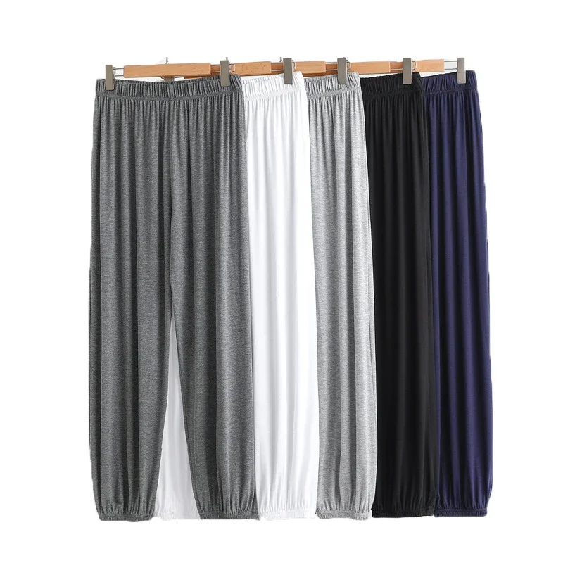 Modal Men's Leg Binding Mosquito Proof Pants Sleeping Pants and Home Pants Casual and Versatile Lantern Pants Fall and Winter