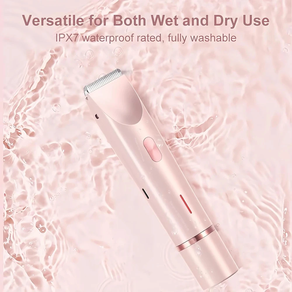 Elektrorasierer für Damen – Ganzkörper-Haarentfernung, Gesichtsbart, Bein, Unterarm, Bikinizone, kabelloses Trimmer-Set