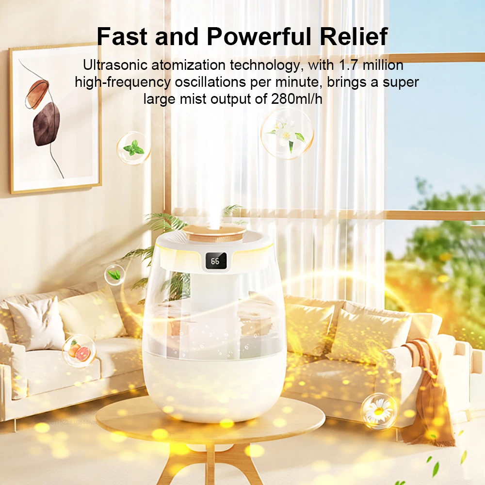 Air Humidifier 1300ML AROMA Humidifier สเปรย์คู่พอร์ต Essential Oil Diffuser USB Water Humidifier พร้อมแสงสําหรับโฮมออฟฟิศ