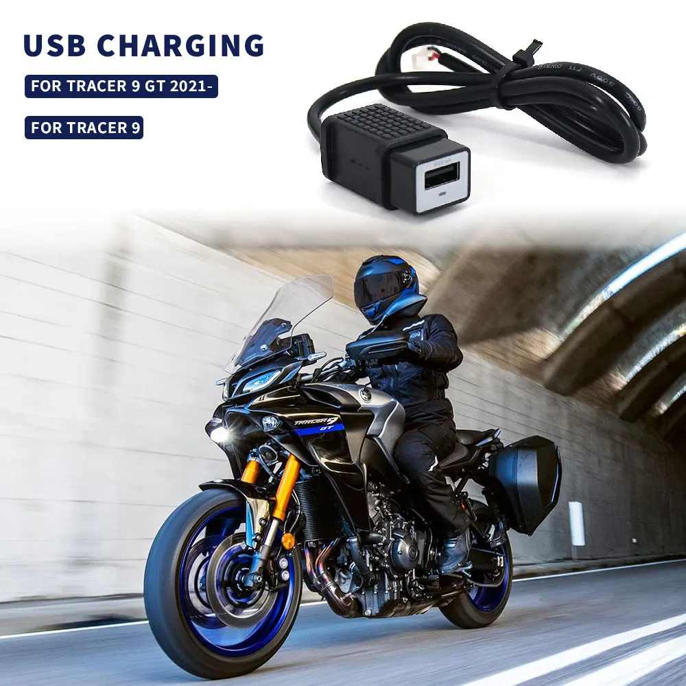 USB para YAMAHA Tracer 9 GT Tracer 900GT, cargador de enchufe impermeable para motocicleta, adaptador de encendedor de cigarrillos TRACER 9 Tracer 7 2021