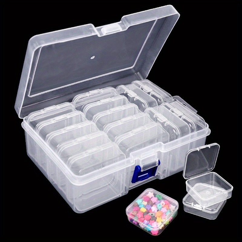 The Transparent Independent Packaging Box Is Small Bead Organizers, Plastic Storage Cases Mini Clear Bead Storage