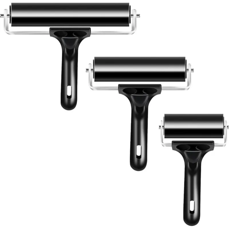 1PC Rulli Brayer in gomma morbida di qualità per la creazione di incisioni Brayer Pennello Applicatore di inchiostro Strumento di pittura a olio artigianale