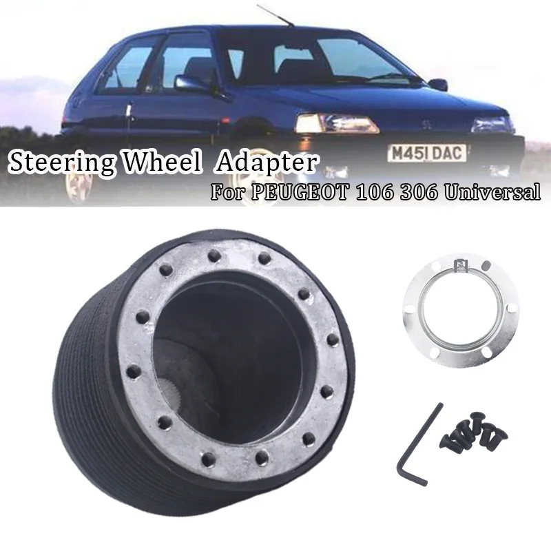 ステアリングホイールハブクイックリリースアダプター、プジョー106、306、Citroen Saxo、Cityroen ax 90 91 97 98用ボスキット