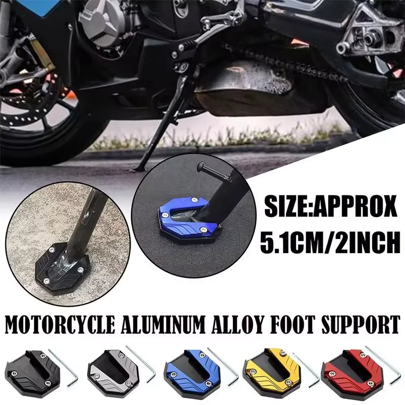 Scooter Accessori per moto Piastra di supporto per poggiapiedi di estensione Piastra laterale per cavalletto per bici da moto in lega di alluminio
