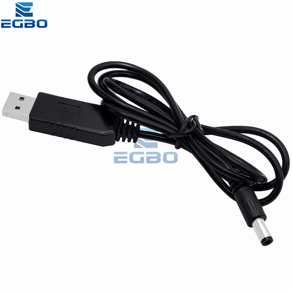 EGBO USB Power Boost Line Dc 5v a Dc 9v / 12v Step Up Modulo Convertitore USB Cavo Adattatore Spina 2.1x5.5mm