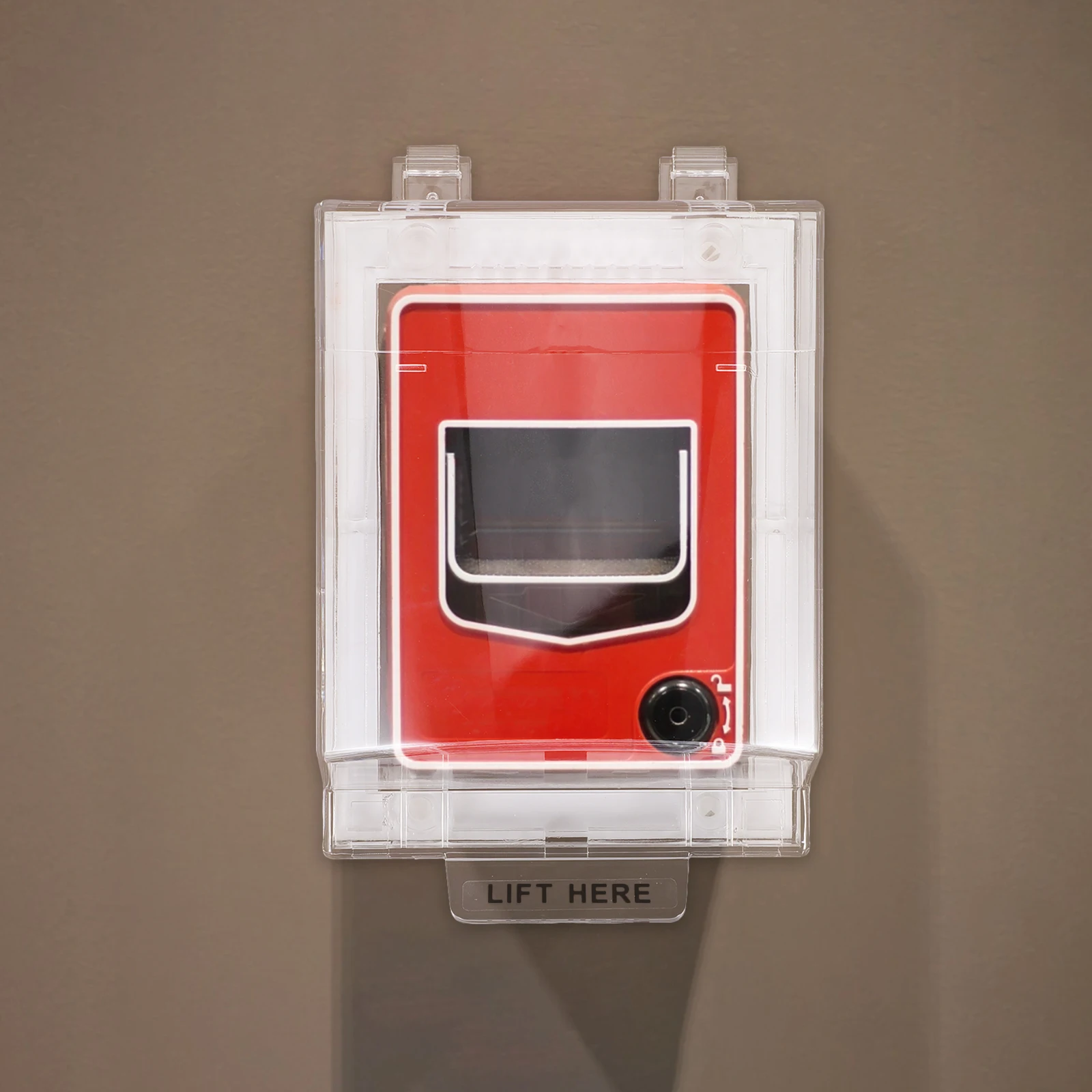 Manual Call Point Protector Emergency Stop Button Cover Push Switch Guard Plastic Material Easy Installation Indoor