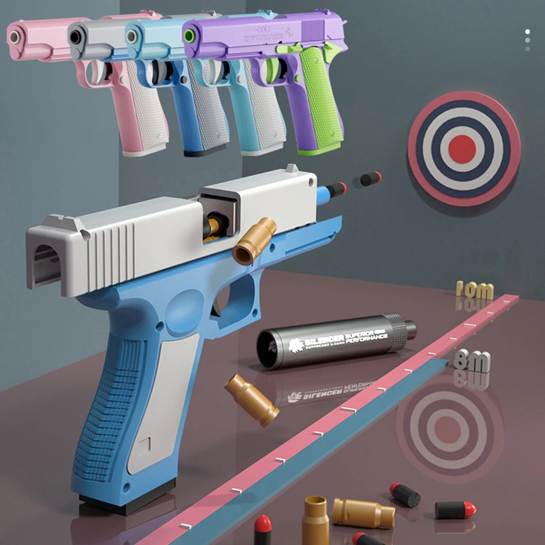 3d แรงโน้มถ่วงของเล่นปืนรุ่นไม่สามารถยิง M1911 ปืนพก Desert Eagle ที่ว่างเปล่าโหลด Hang-Up 3d การพิมพ์ Fidget ของเล่นสําหรับชาย Decompression