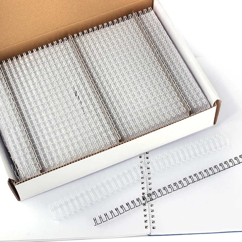 20pcs Metal Double Coil Binding Wire Loop 3:1 Pitch 6.4/7.9mm Calendar Loose-Leaf Notebook Spring Iron Ring Machine Binder Acces