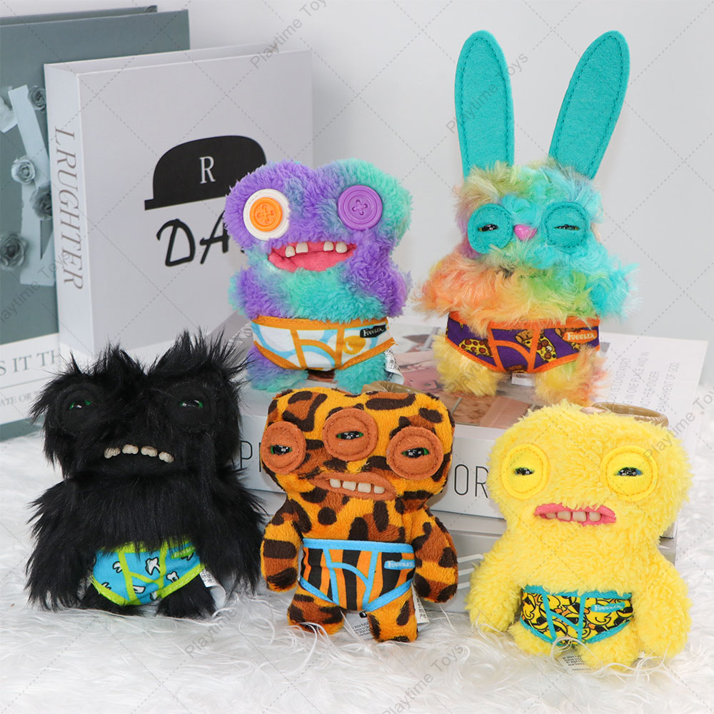 Fuggler Ugly Monsters оригинальные плюшевые игрушки с зубцами McGo Rabbit с широкими глазами и леопардовым принтом, плюшевый брелок, кулон, горячие подарки