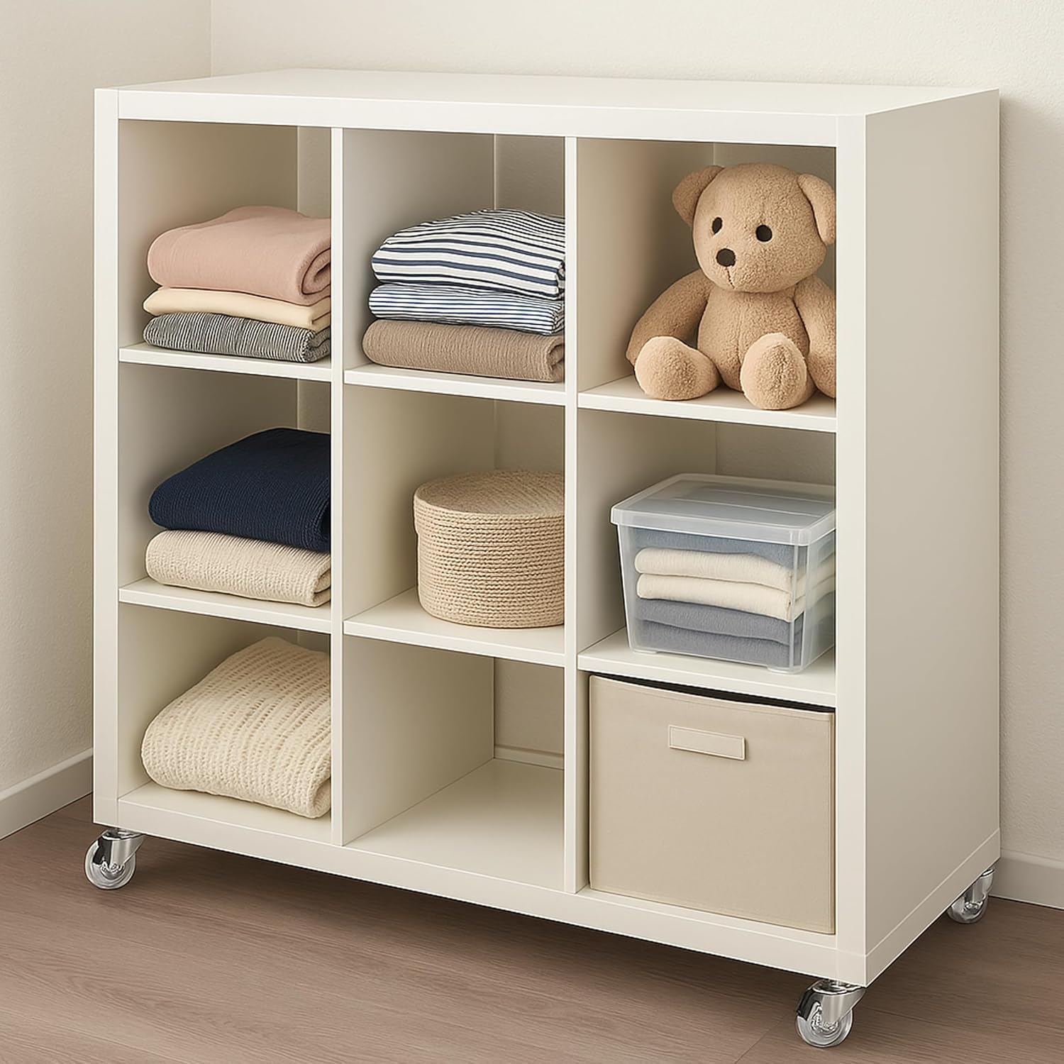 Swivel Caster Wheels 3 Inch,Heavy Duty Casters Set of 4 with Brake,800Lbs Clear Polyurethane Furniture Wheels for Workbench