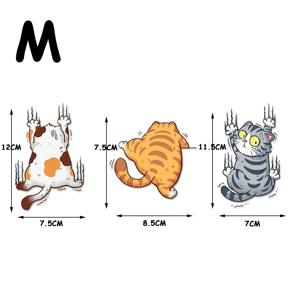 3 ピース/セットかわいいペット猫車のステッカー登山猫動物スタイリングステッカー装飾車体クリエイティブデカール装飾アクセサリー