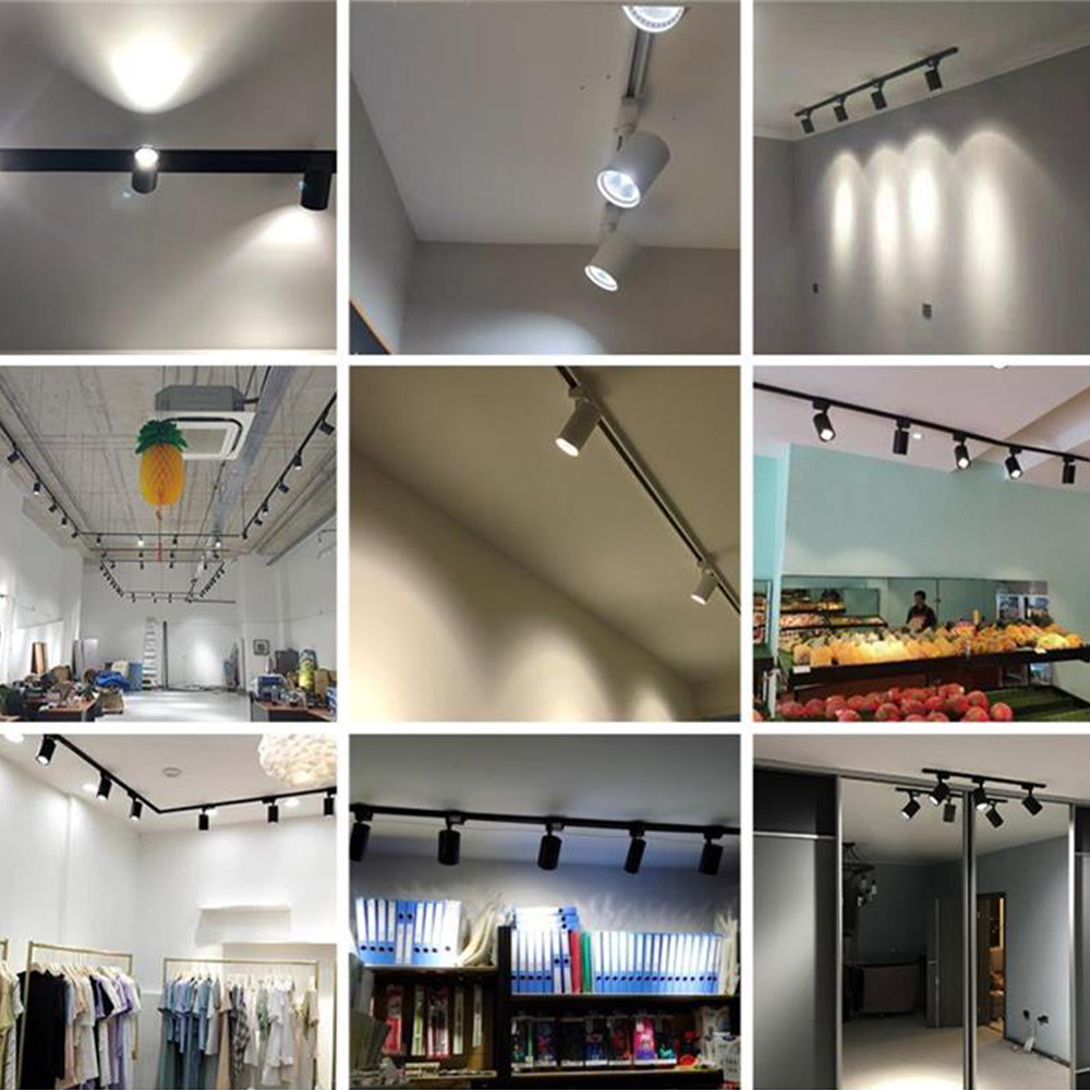 Ensemble de luminaires sur rail Led, éclairage sur rail, applique murale, spots sur rail, projecteur pour magasin de vêtements, éclairage pour maison intelligente