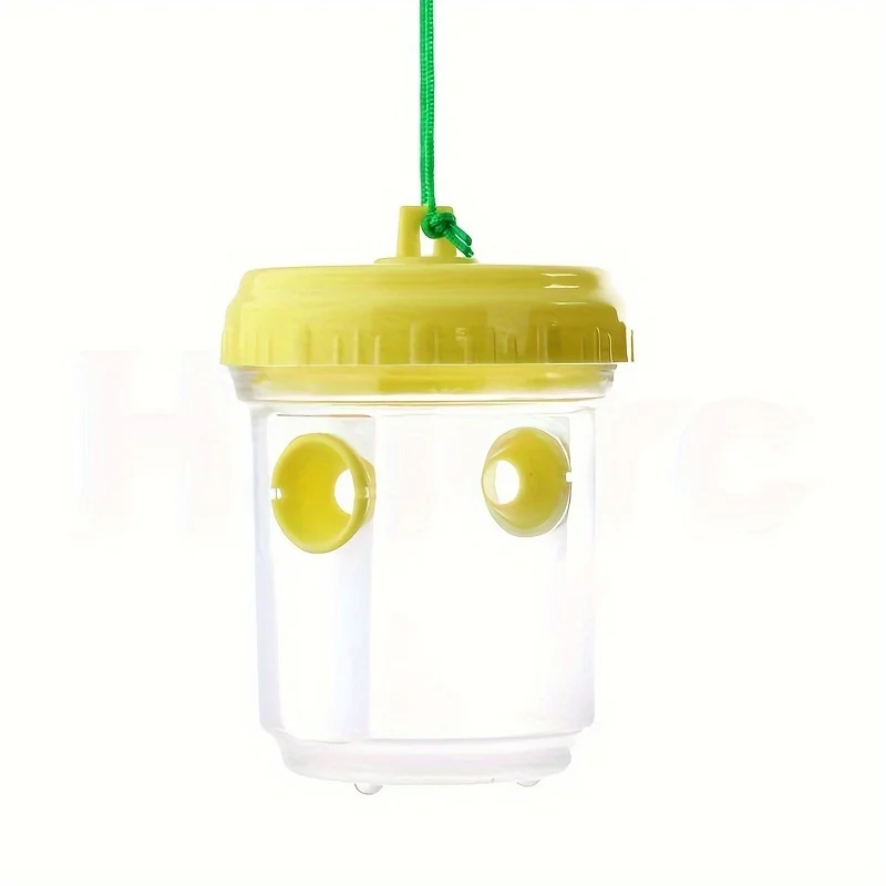 Armadilha para insetos externa de plástico transparente com tampa - eficaz para capturar moscas de frutas, vespas, design transparente para fácil monitoramento