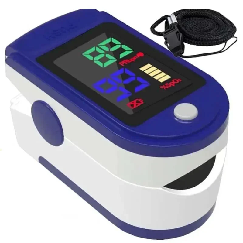 แบบพกพาสี่สีปลายนิ้ว Oximeter Heart Rate Meter PULSE เลือดออกซิเจนความอิ่มตัวหน้าจอ OLED หลอดดิจิตอล Practical Monitor