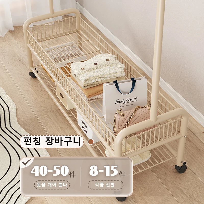 이동식 옷 랙 바닥 걸이 스탠드 보관 옷장 모자 스탠드 보관 상자 침실 가구 perchero de Pie 코트 랙 후크
