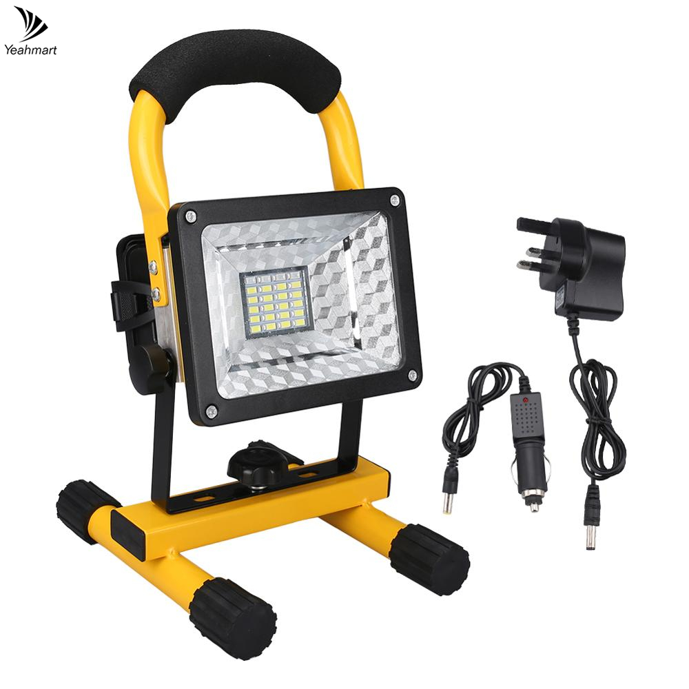 30W LED Tragbares wiederaufladbares Flutlicht Wasserdichter Scheinwerfer Batteriebetriebener Suchscheinwerfer Outdoor-Arbeitslampe Campinglaterne