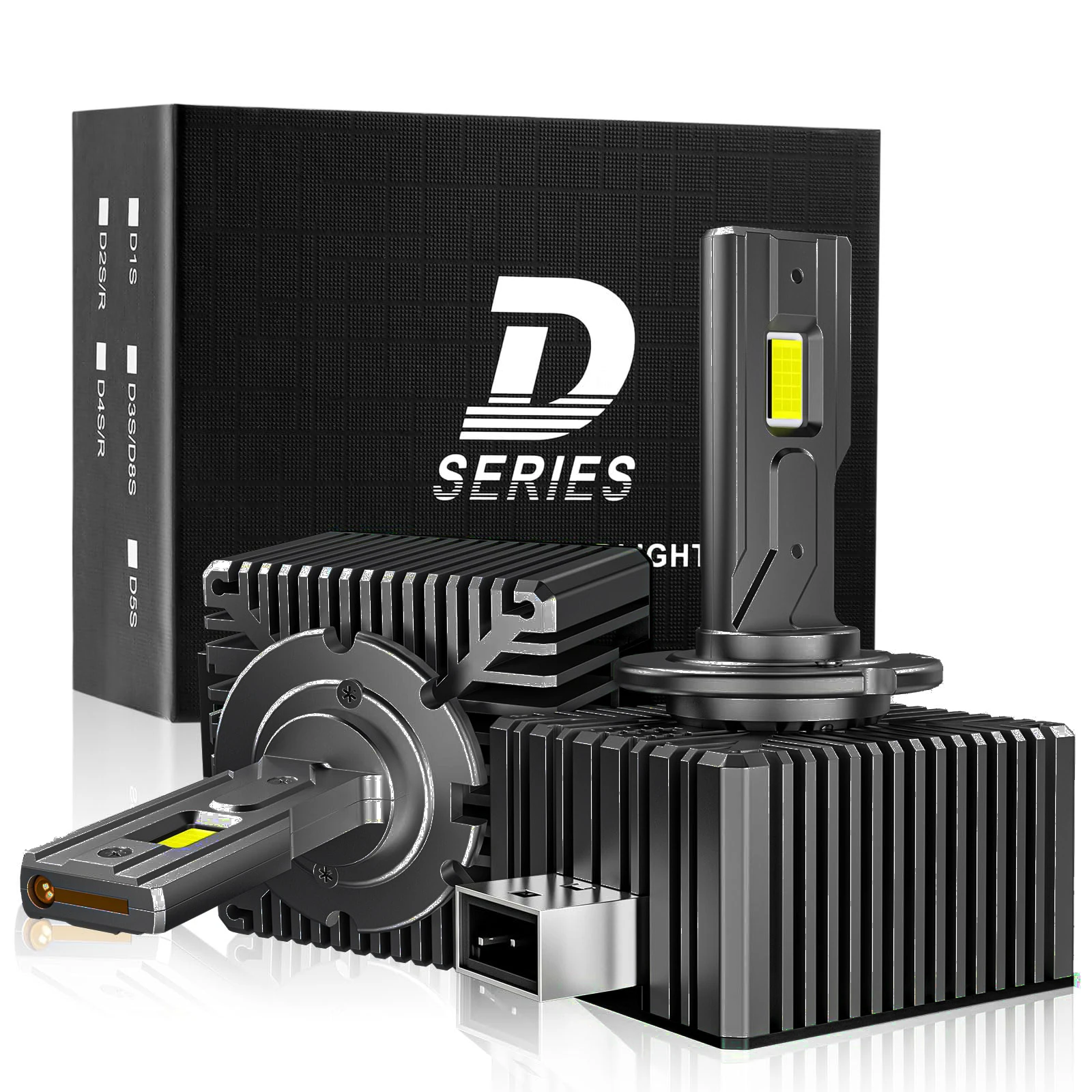 D1S D3S LED ไฟหน้า HID D2S D4S D8S 70W Auto โคมไฟ High LOW Beam D2R D4R CANBUS LED สองด้านชิป CSP 6000K Plug & Play 12V 24V