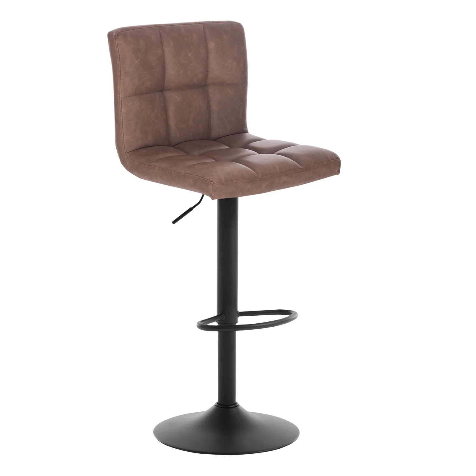 WOLTU 1PC Bar Stool with Backrest Height-adjustable Rotatable Bar Chair for Cafe kitchen Restaurant Home Counter Lift High Stool