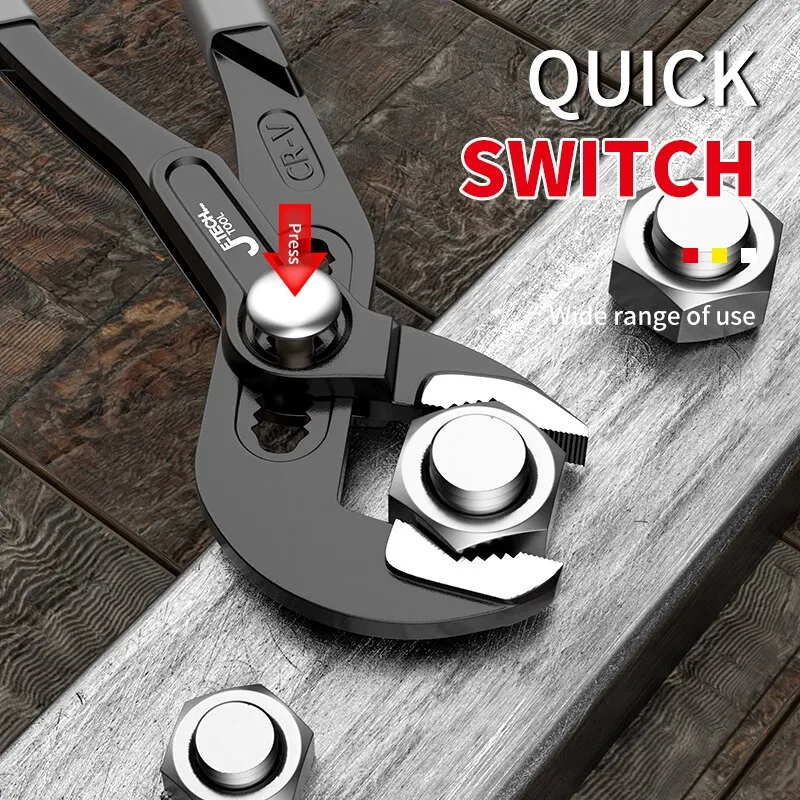 คีมปั๊มน้ํา Quick-Release ประปาคีมประแจท่อปรับท่อ Clamp คีมในครัวเรือนเครื่องมือ Multi-functi