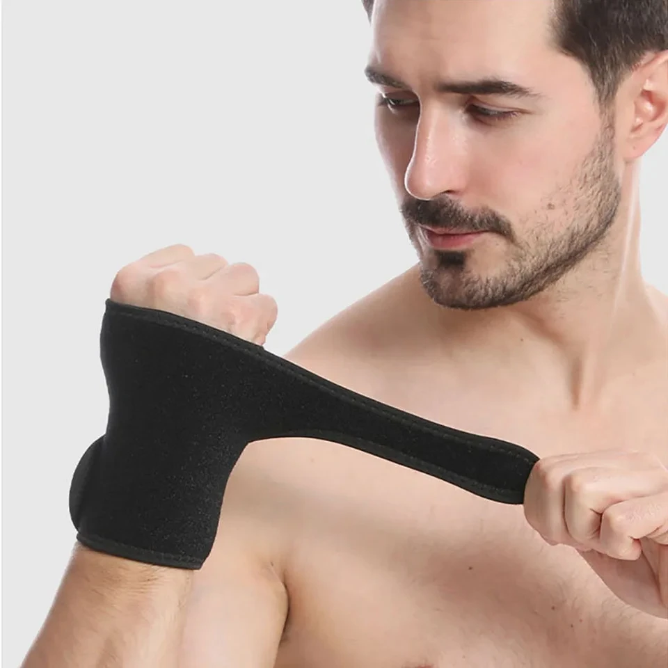 Protector de muñeca con funda para tendón, protector de muñeca deportivo ajustable, soporte de placa de acero fija, transpirable, ajustable, antiesguince, 1 Uds.