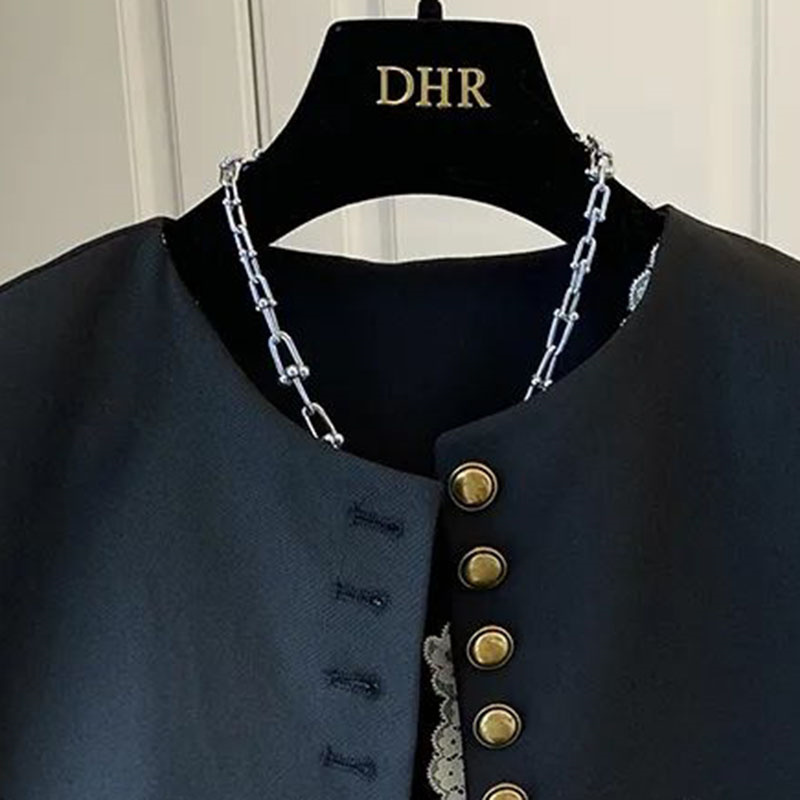 Koronkowa patchworkowa kamizelka damska koreańska O Neck Casual kurtki bez rękawów 2024 damska luźna kamizelka Vintage eleganckie topy odzież damska