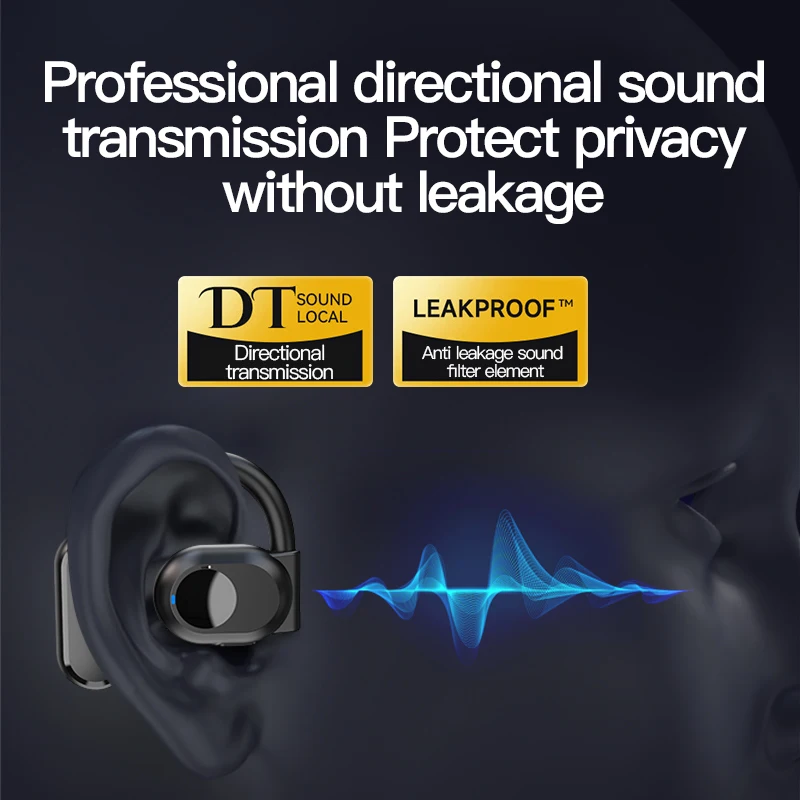 Słuchawki bezprzewodowe Bluetooth z przewodnictwem powietrznym, z mikrofonem, zestaw słuchawkowy z redukcją szumów do prowadzenia samochodu, Audifonos