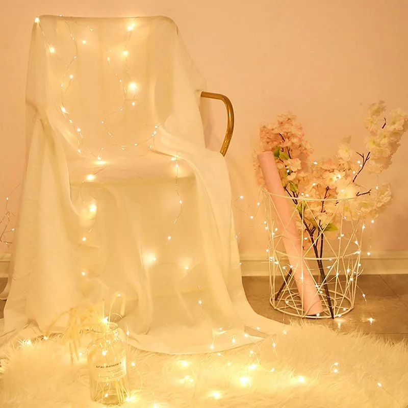 USB 전원 LED 요정 조명, 크리스마스 장식, 스트링 조명, 결혼식 파티, 새해 장식 화환, 30 계량기, 98ft