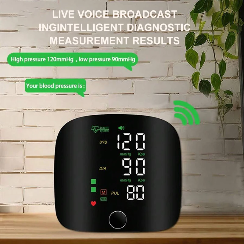 JUSTLANG Oplaadbare bloeddrukmeter 2-gebruikers Medische tonometer Polsmanchet Digitale onregelmatige hartslagtensiometer