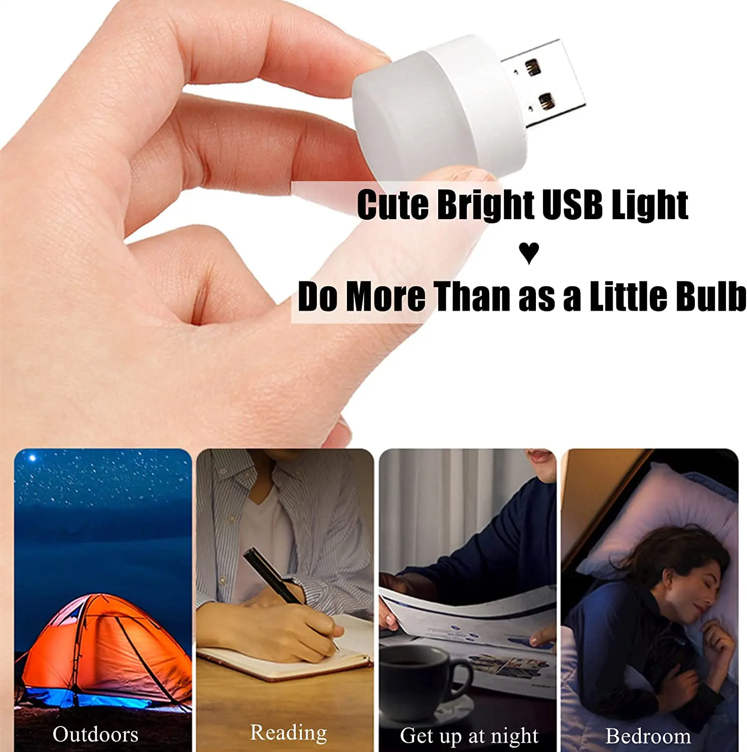 Round Lmpara Led USB Portable Factory Price 5V 1A Promotion Gift USB Charged Led Light Mini USB Led  Wholesale Lamp customizable