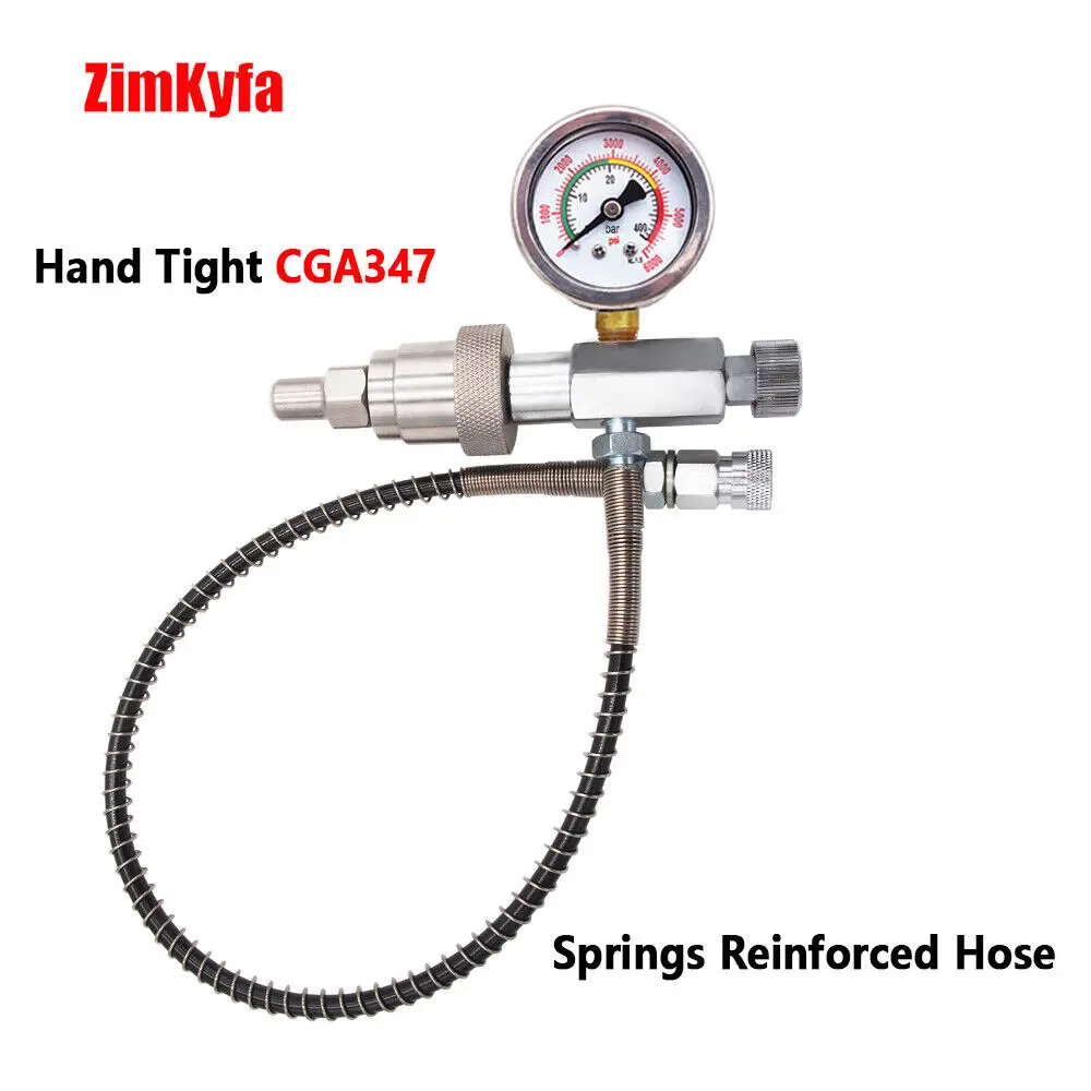 Fill Station Fit For SCUBA SCOTT MSA Tank W/ Hand Tight CGA347 Connection Charging Adapter W/ 50CM High Pressure Hose