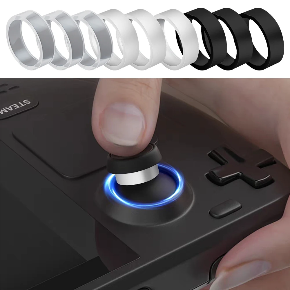 For Steam Deck Game Joystick Rocker Protector Rings Silicone Elastic Cover For Xbox PS4 PS5 VR2 Controller Game Accessories