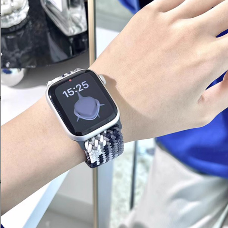 Cinturino intrecciato per cinturino Apple Watch 44mm 40mm 45mm 49mm 41mm 38 cinturino con fibbia serie iWatch se 7 6 8 9 10 cinturino magnetico Ultra2