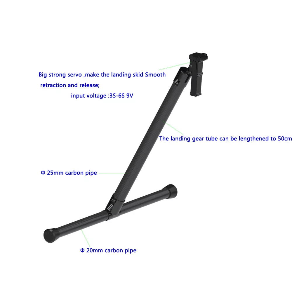 Drone 20KG Grote Zware Laadvermogen Elektrisch Intrekbaar Landingsgestel Skid Set Servo Controller voor RC Vliegtuigen UAV Reserve DIY Steering