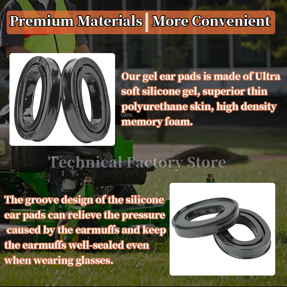 Gel Ear Pads for 3M PELTOR Earmuffs, Personal Protective Equipment ,Comfort Replacement Ear Muffs Cushions,Black