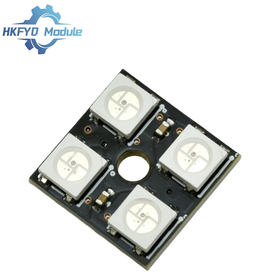 1-50PCS WS2812 4-Bit RGB LED Panel Module 4-Channel 5050 Full-Color Lamp Board for Arduino, DC 5V Smart Lighting