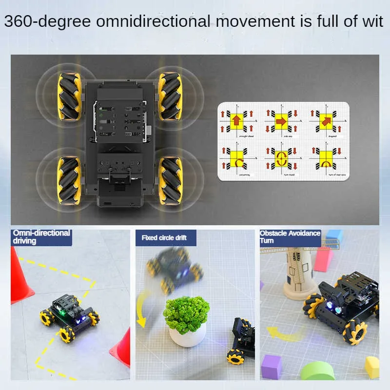 4WD Omnidirectional Mecanum Robot Car with Claw AI Visual Recognition Tracking For Arduino Robot DIY Kit UNO Programmable Robot