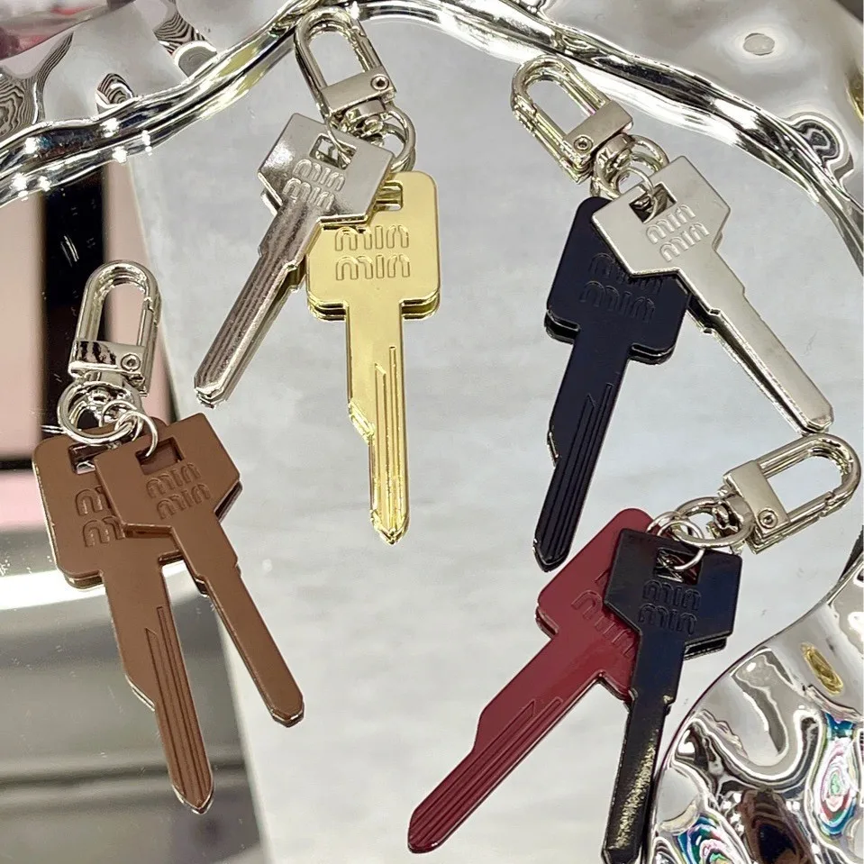 New MIU Style Key Color Keychain Pendant Alloy Keychain Personalized Bag Decoration Mobile Phone Case Hanging Decoration