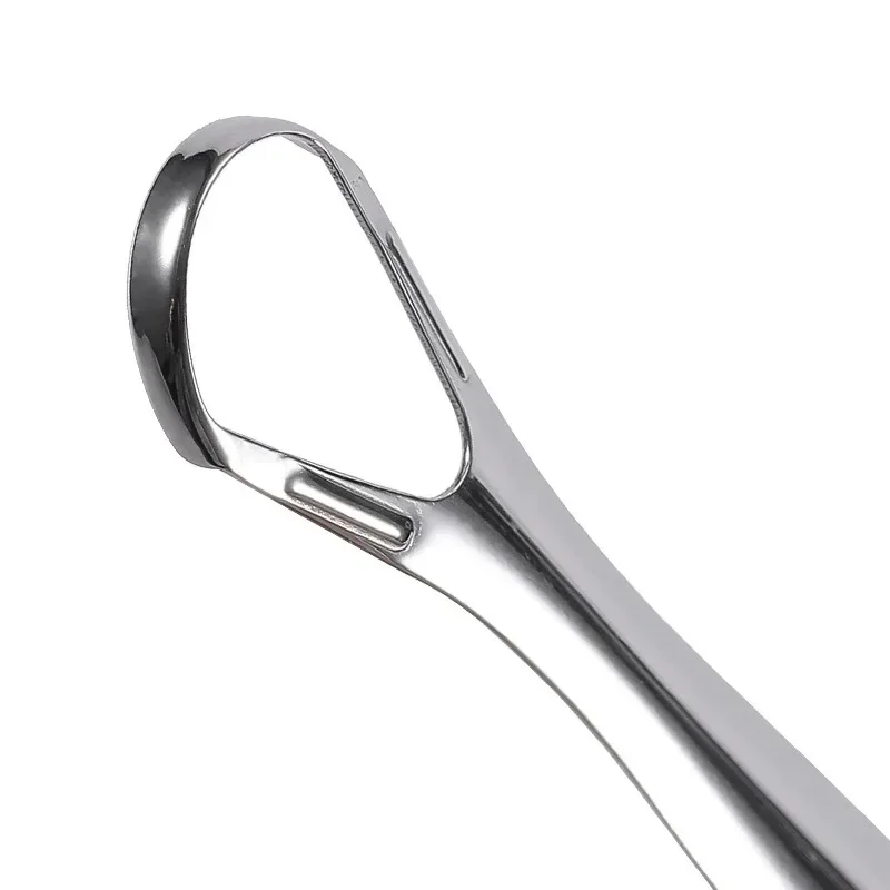 Three-color Stainless Steel Tongue Scraper Tongue Odor Cleaner Opening + Dip Handle U-shaped Open Tongue Scraper Oral Cleaning