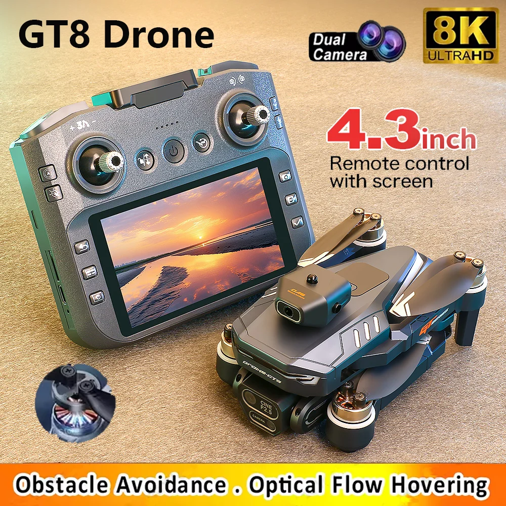 GT8 Drone 2.4G 5G GPS Professionele 8K HD Luchtfotografie Afstandsbediening Vliegtuigen Dual Camera Borstelloze motor Quadcopters Speelgoed