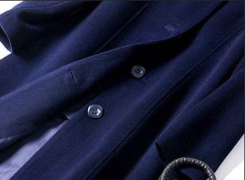 新しいファッション英国固体ボタンウールコート女性長袖ジャケット女性エレガントなポケットスリム衣装 Mujer