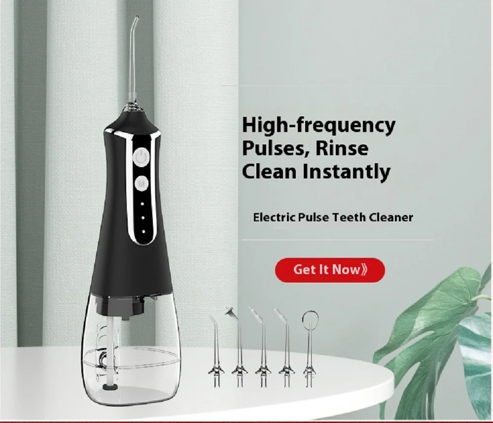 Irrigador oral portátil dental água flosser usb recarregável jato de água fio dente picareta jato ponta modos à prova dwaterproof água