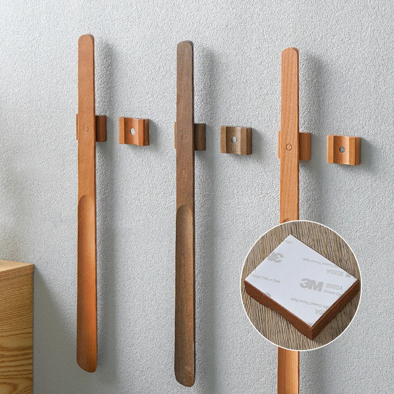 Manico lungo in legno da 55 cm Calzascarpe magnetico cucchiaio lungo per scarpe Indossare scarpe più facile